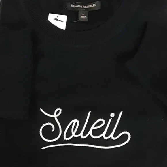 Banana Republic Casual Black Soleil Graphic Intarsia Knit Crewneck Sweater - Picture 6 of 6